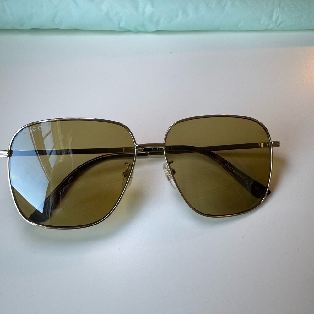 Gucci Gold Square Sunglasses